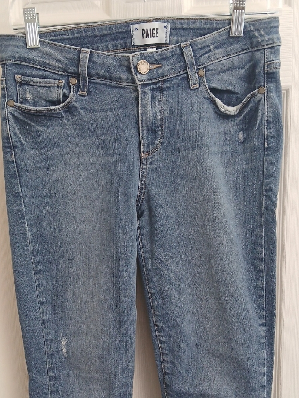 PAIGE VERDUGO ANKLE Medium Wash Skinny Jeans Size 28 - Picture 3 of 16